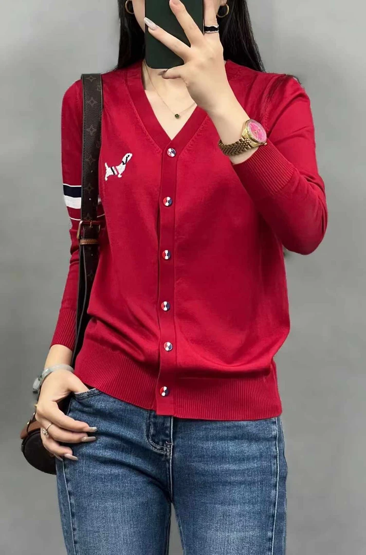 【KK】春秋时尚洋气红色长袖19285