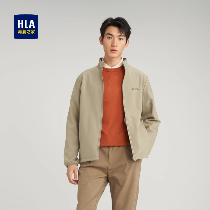 HLA海澜之家春秋季男士加绒保暖夹克时尚百搭休闲外套HWJAX3Y509A