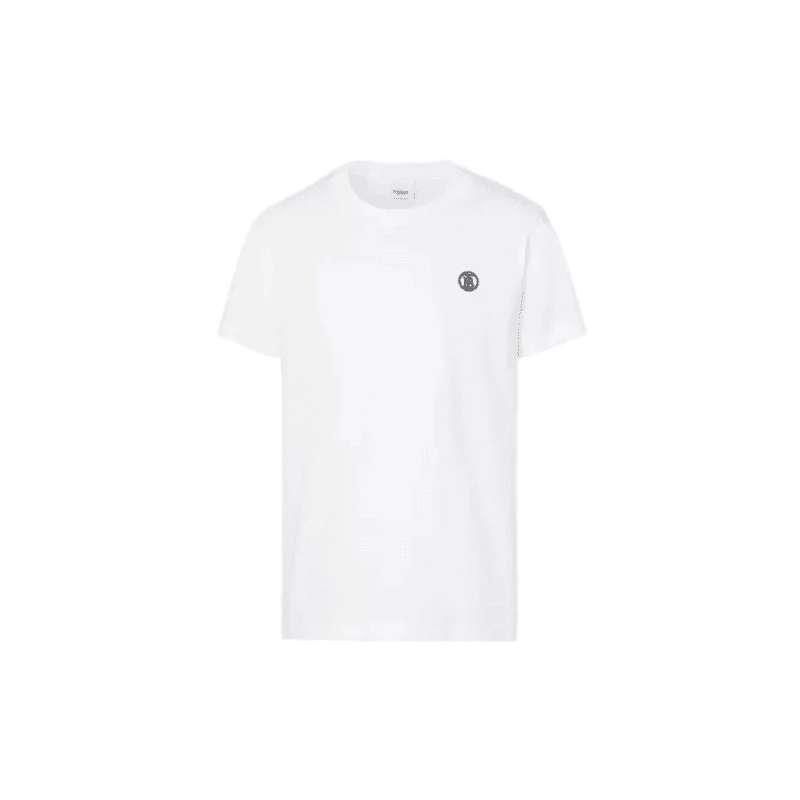 BURBERRY/博柏利圆标小TB短袖 春夏 黑白休闲圆领印花