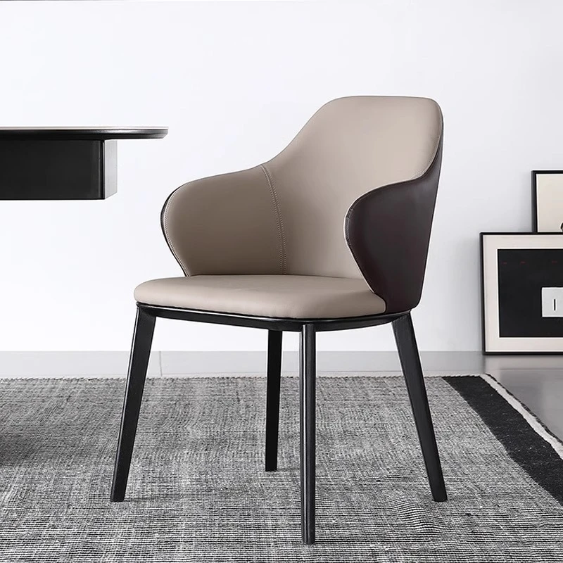 意大利设计师餐椅现代简约家用实木椅子意式极简风格创意网红轻奢