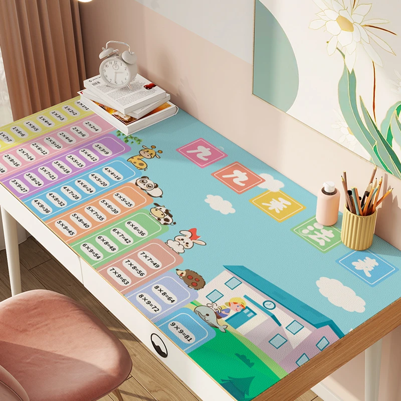 乘除法口诀表书桌垫子儿童写字台桌布防水防油硅胶小学生作业台布