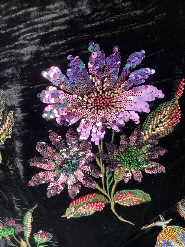 1.4门幅钉珠丝绒面料