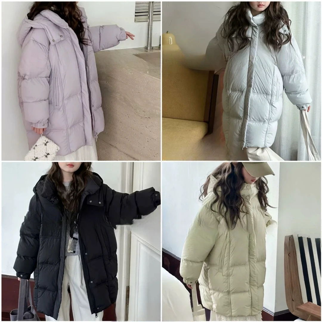 【90%白鸭绒】K1253冬新款男女童中长款羽绒服中大儿童外套洋气潮