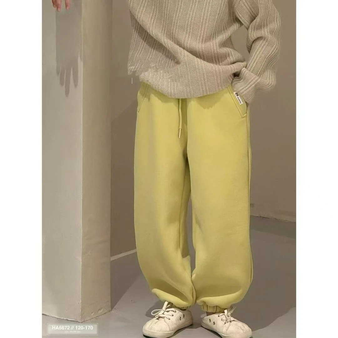 K2455儿童针织一体绒卫裤