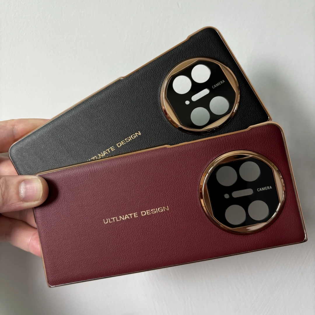 适用华为mateX5手机壳高级感红色x3素皮非凡大师超薄电镀奢华典藏