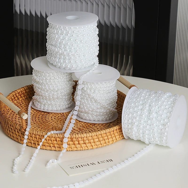 十九花丛半颗珍珠鲜花包装材料花束搭配珍珠链子