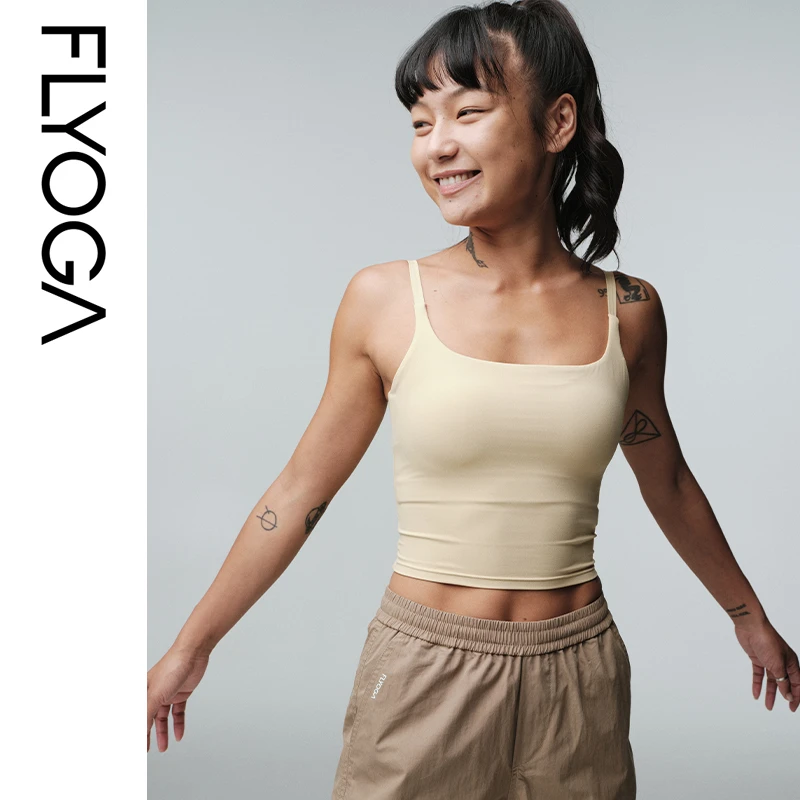 FLYOGA捡漏款飞蓝瑜伽健身背心大U背训练背心31135透气亲肤