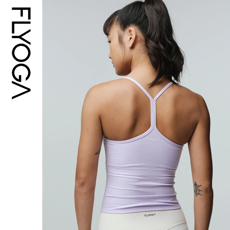 FLYOGA飞蓝新款云织系列长款保暖工字背瑜伽背心显瘦背心31205