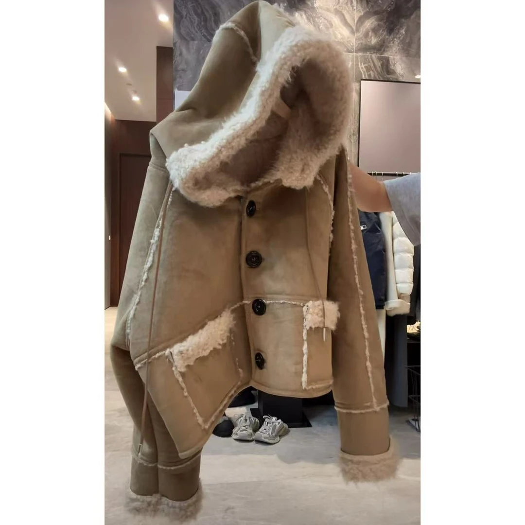 徐秋阳   暮色古堡  百搭时尚休闲设计感显瘦显白毛毛外套11833