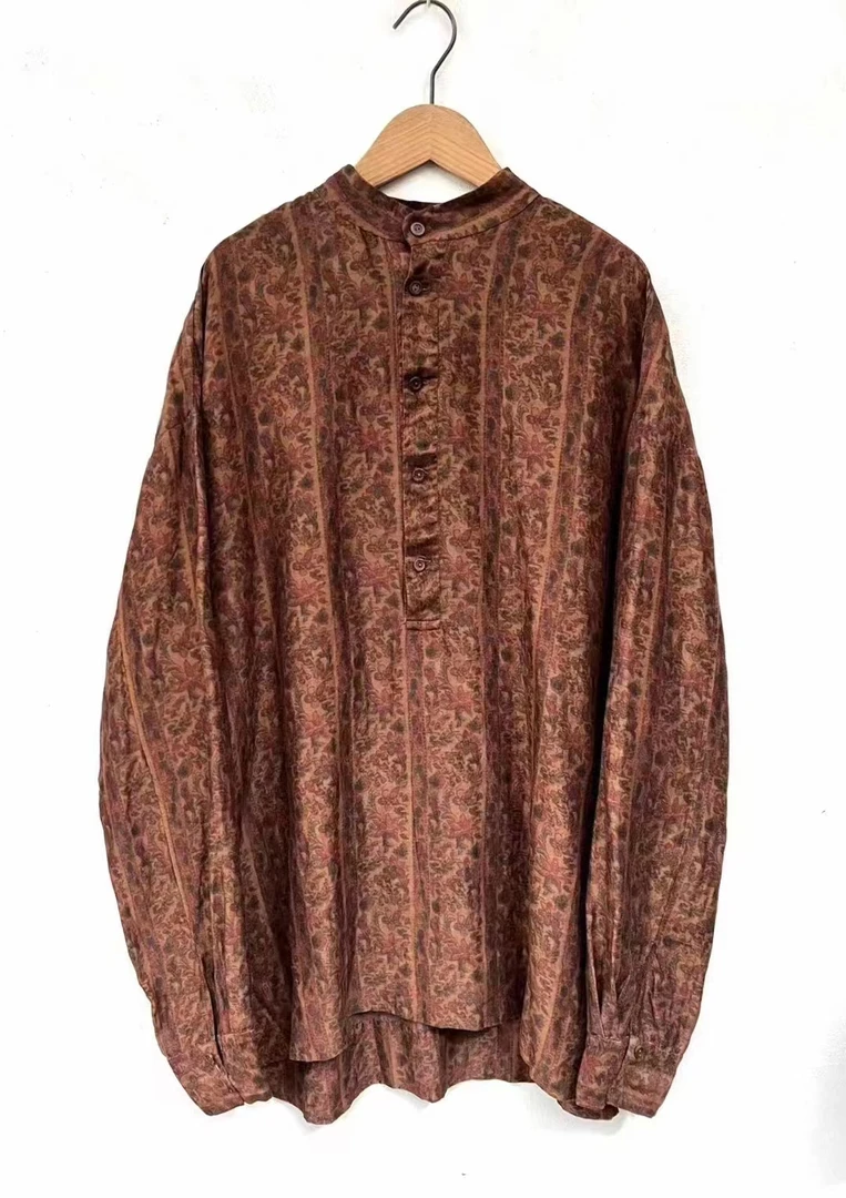 左岸迷香原创设计2023秋冬上新真丝衬衫Z23FW9006