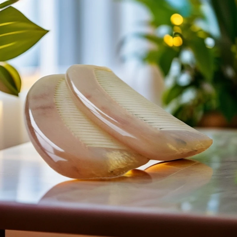 天然加厚牛角梳子小梳子头疗半月小胖梳（直播间一物一拍）