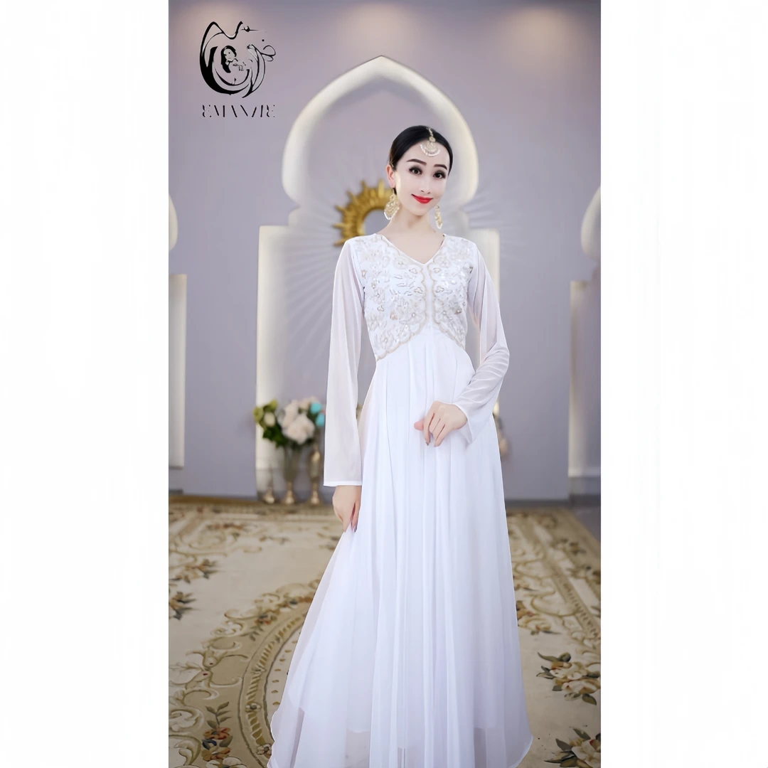 依曼之舞【慧慧】A5209气质跳舞新疆舞服装服饰连衣裙显瘦舞蹈服