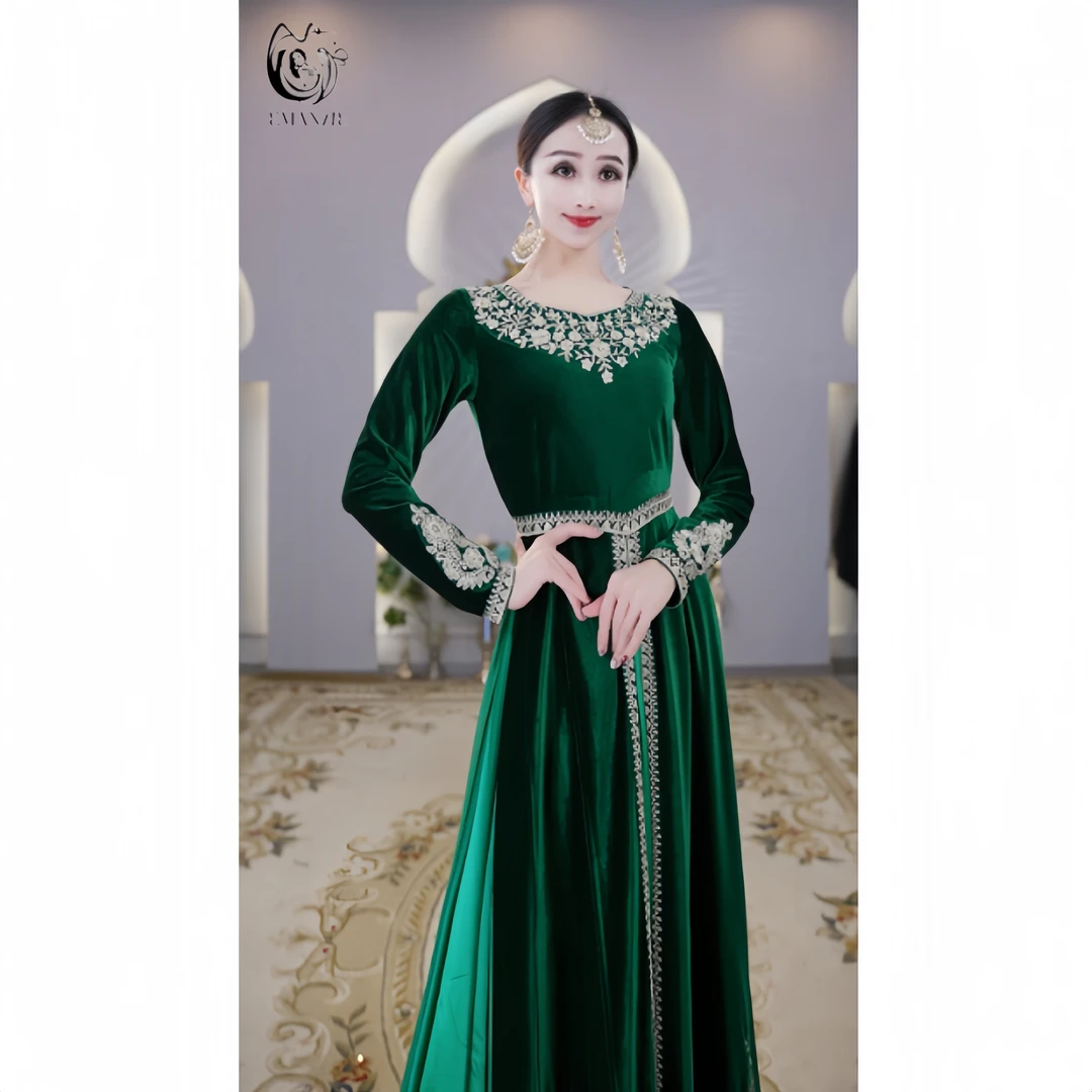 依曼之舞A2699新款洋气服饰大摆舞蹈跳舞新疆舞服连衣裙女装服装