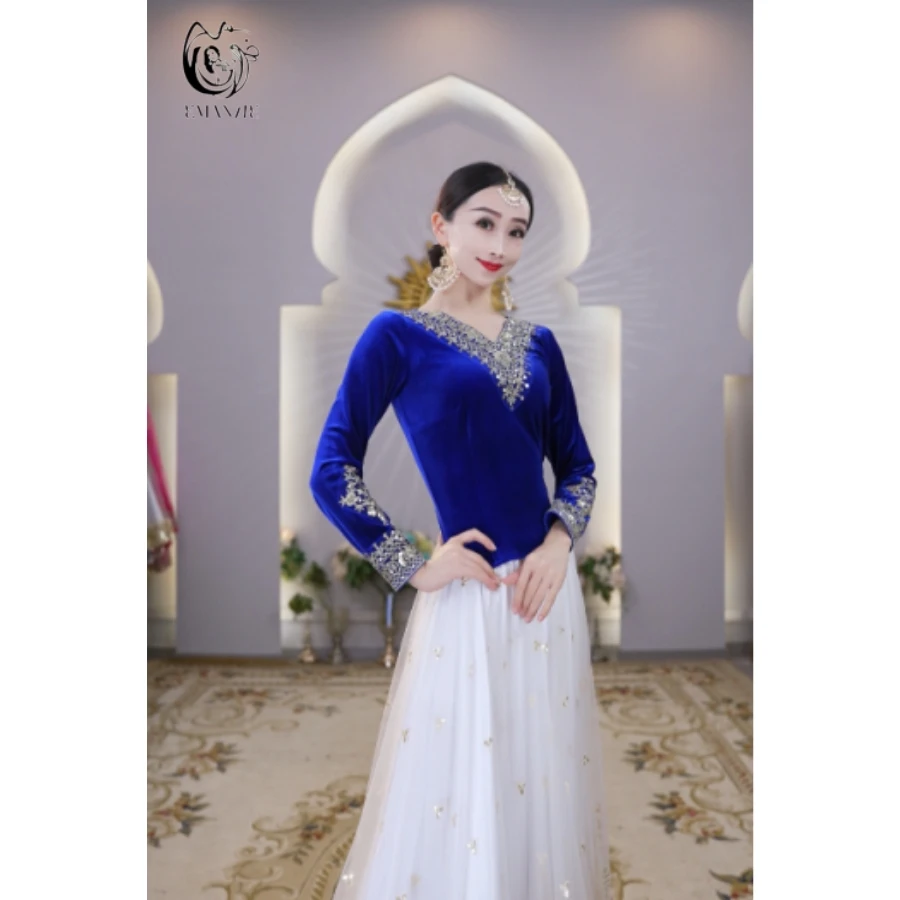 E2610刺绣广场舞上衣民族显瘦气质百搭新疆新款舞蹈上衣