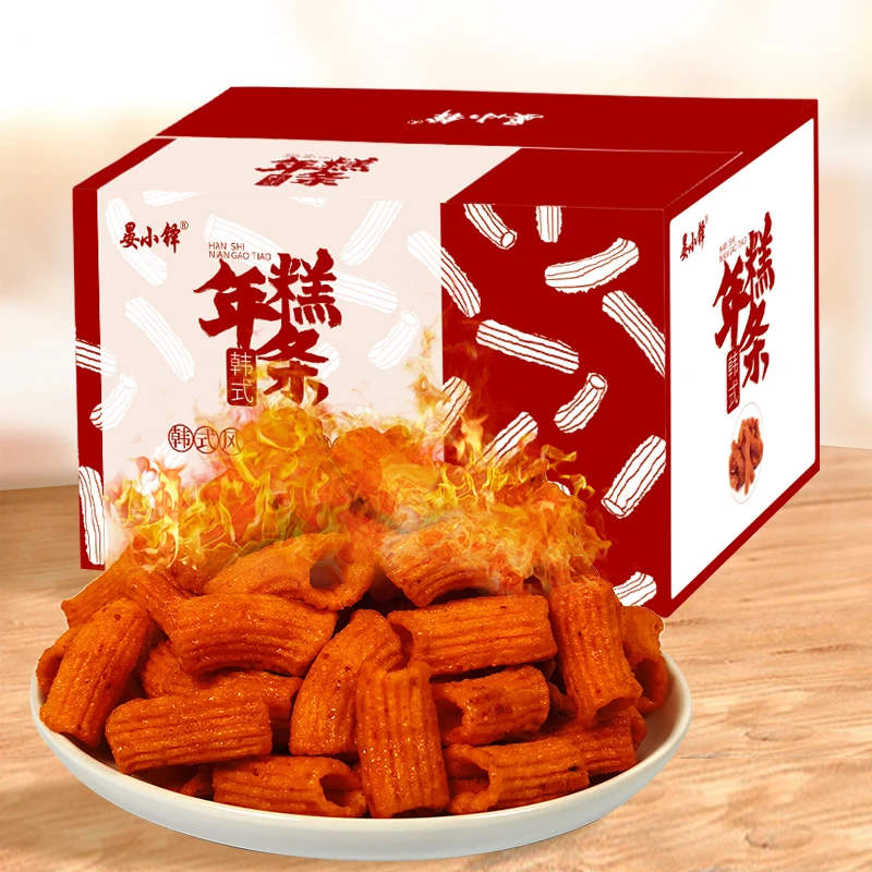 晏小铎韩式年糕条甜辣酥脆308g/盒休闲追剧解馋晚上宵夜小零食