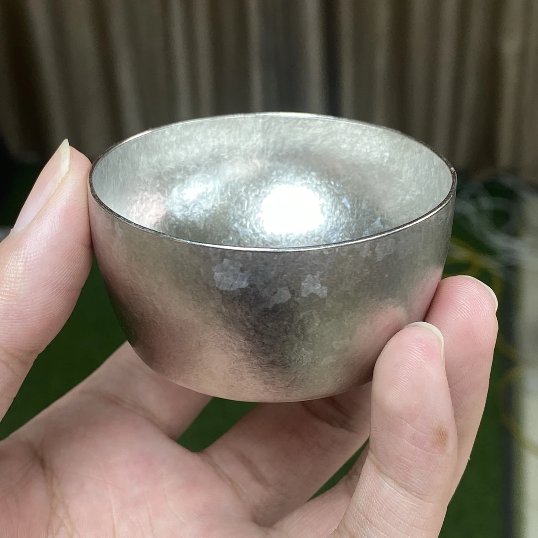 【双11大促】钛阳双层纯钛隔热小茶碗大冰花微瑕-010067