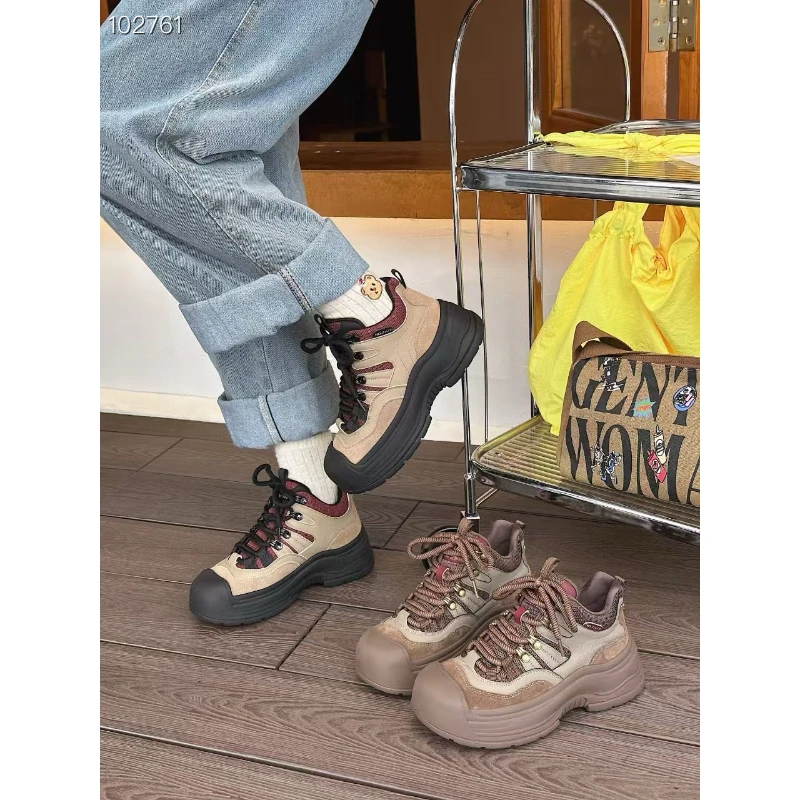 9980新款系带圆头舒适百搭登山休闲鞋仓