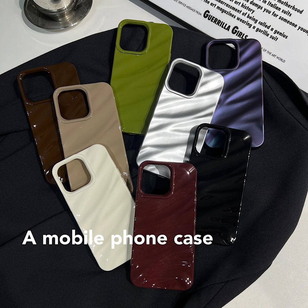 【苹果/华为】ins小众简约高级感波浪纹情侣款手机壳iPhone14