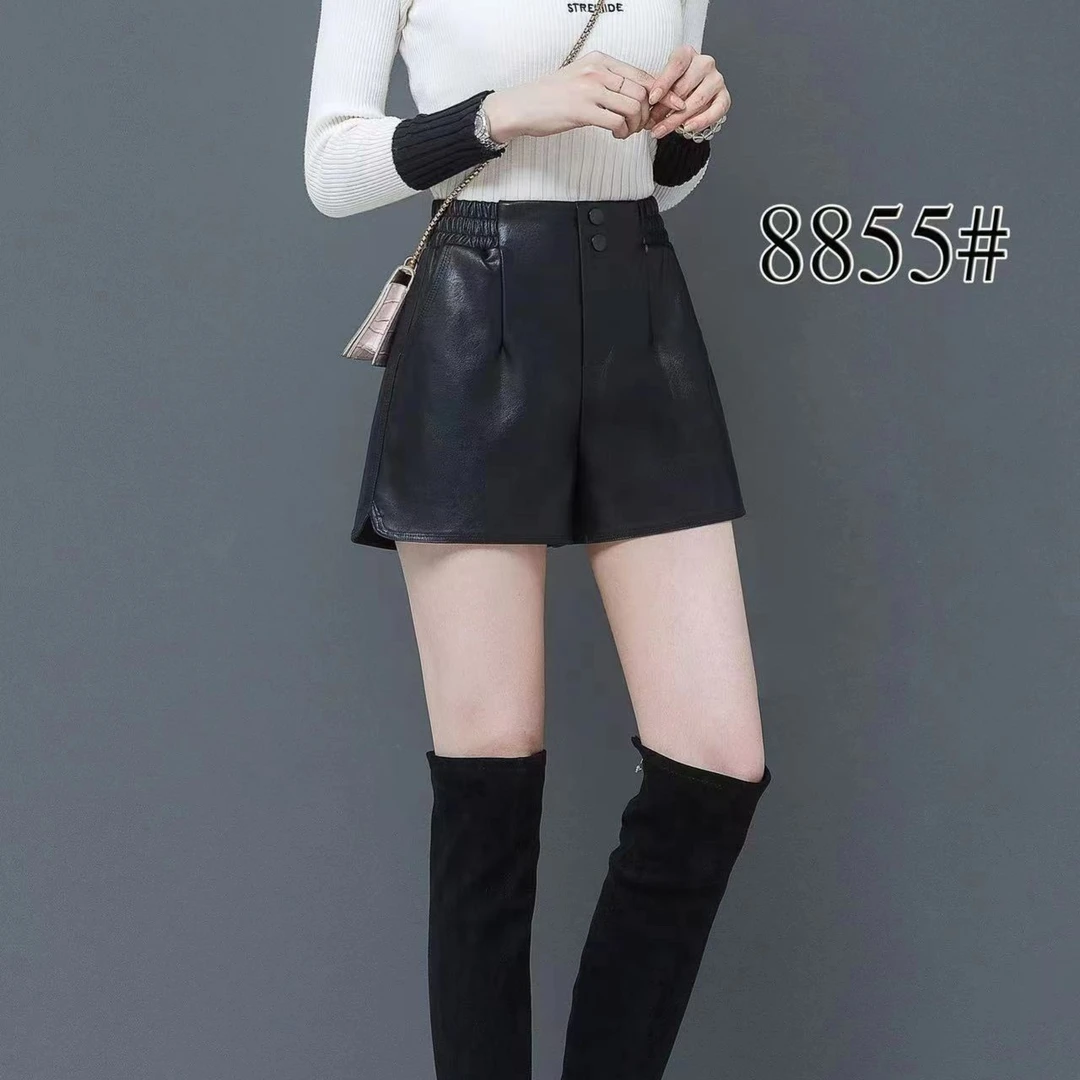 高档女士皮短裤2025秋冬新款韩版显瘦百搭外穿小个子高腰皮裤子潮