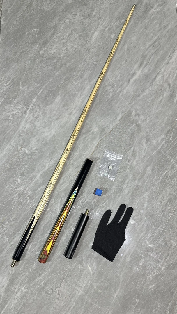 炫彩小头中头优选天然木纹黑八款式球杆中式台球杆打感通透手工杆