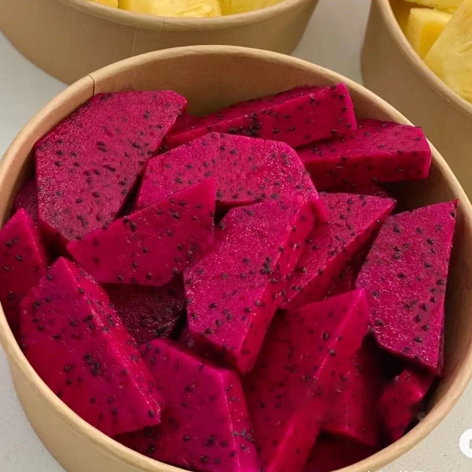 【纸碗超好看 肉厚多汁】红心火龙果 果切350g