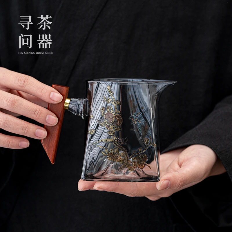 问器 灰料喜上枝头公道杯分茶器家用中式泡茶茶具功夫茶具2551