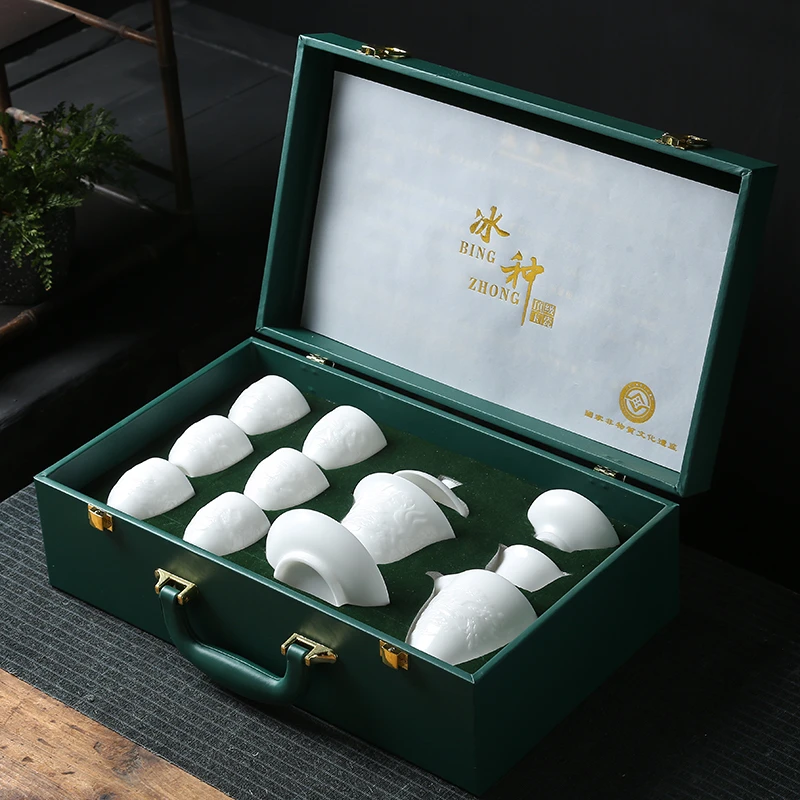 冰种羊脂玉素烧主人杯高挡茶杯专用茶具陶瓷功夫品茗杯白瓷古韵茶