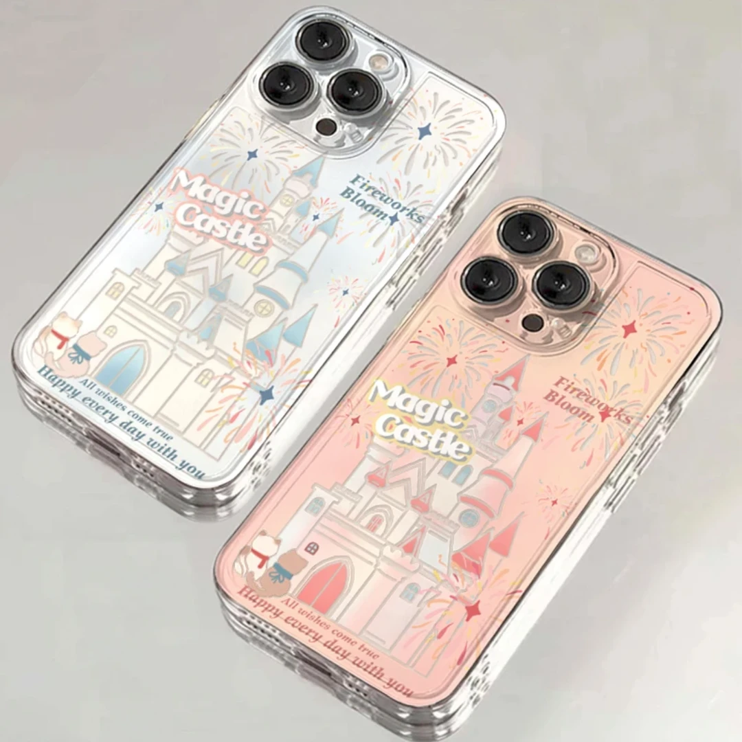 少女城堡梦幻适用苹果15手机壳iPhone11软/12/13透明14promax创意