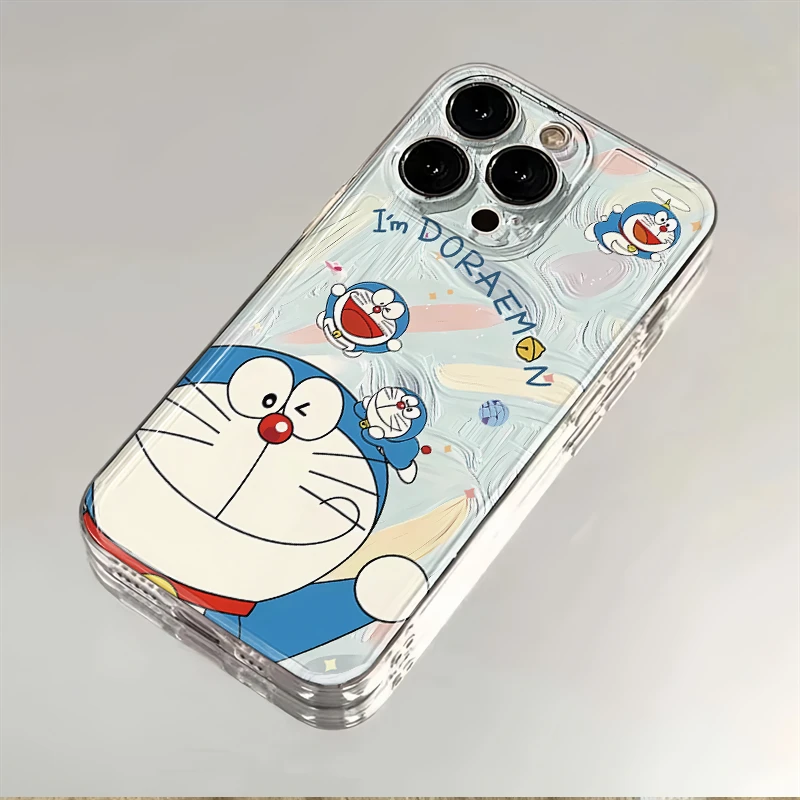 插画奶油叮当iphone15苹果卡通手机壳14promax软胶13pro透明12/11