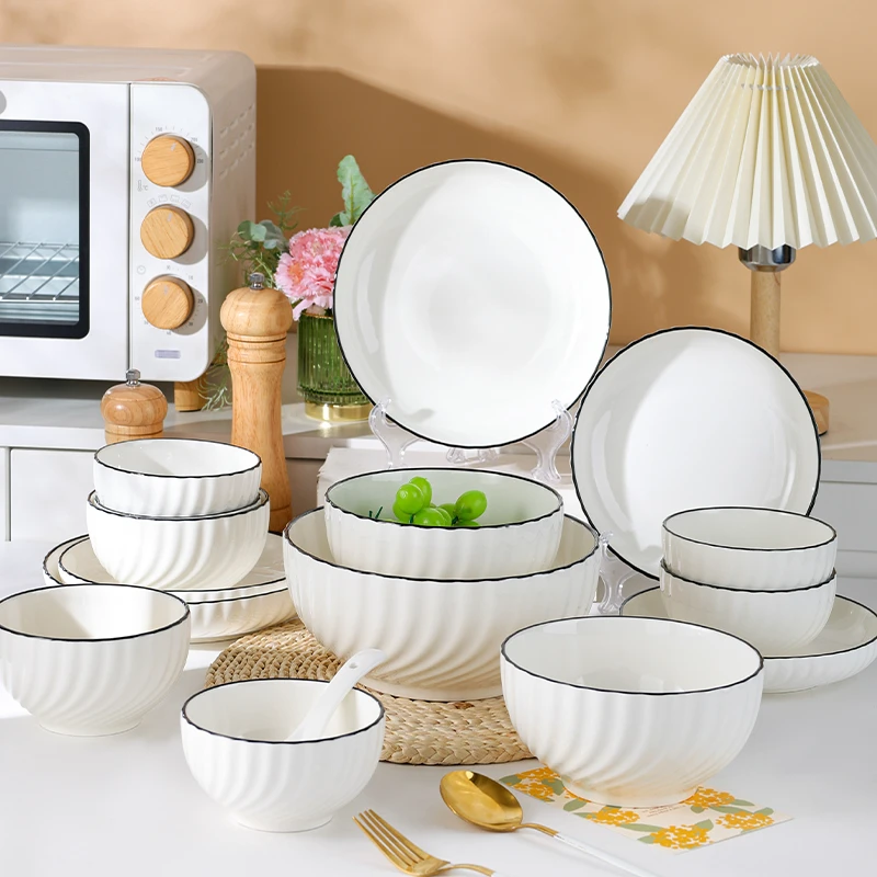 碗盘子餐具套装情侣2-8人家用饭碗筷勺盘子家庭新款乔迁之喜碗碟