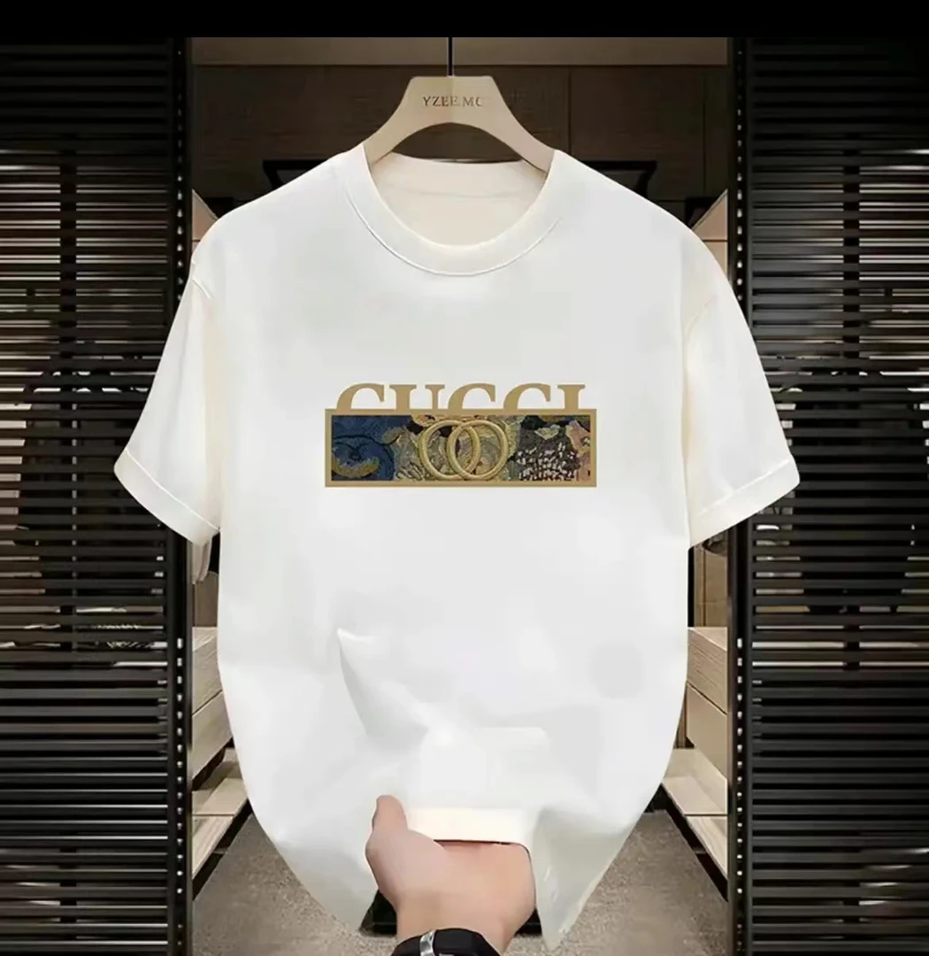 夏季时尚宽松印花潮流春夏卡通圆领设计感短袖-CU双环