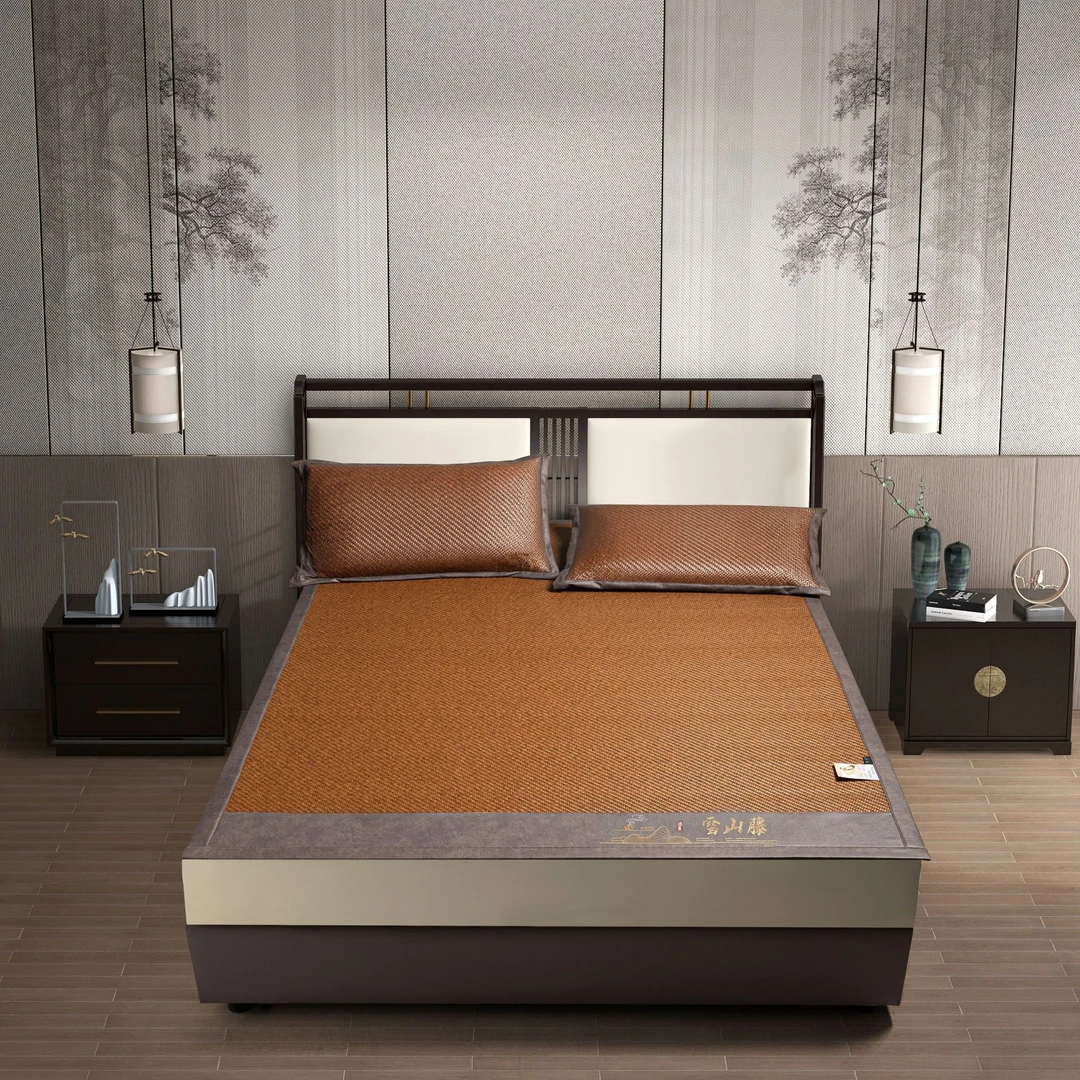 雪山藤席PE高分子凉感藤席可水洗可暴晒手工制作藤席高档正宗藤席