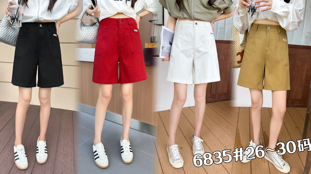 【小卓】洗水绵四分弹力短裤夏季