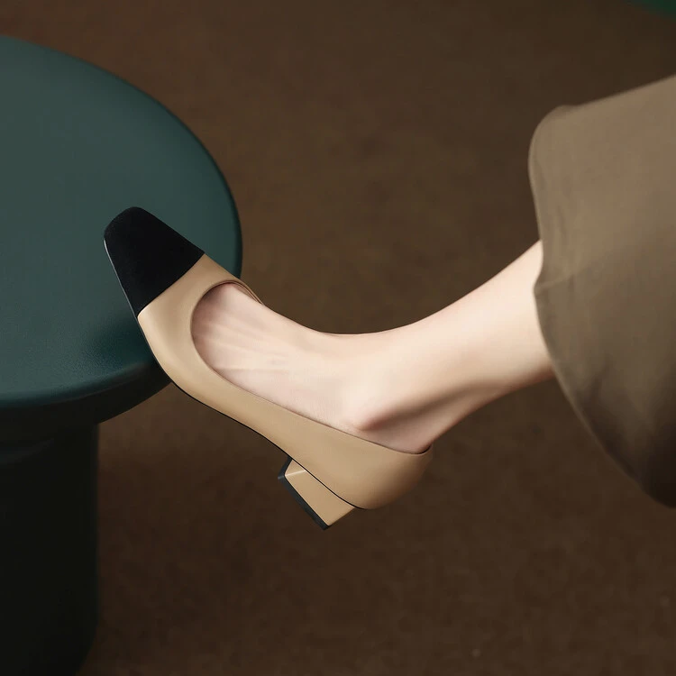 网红时尚小香风高跟鞋女春季通勤舒适女鞋优雅气质浅口单鞋女士鞋