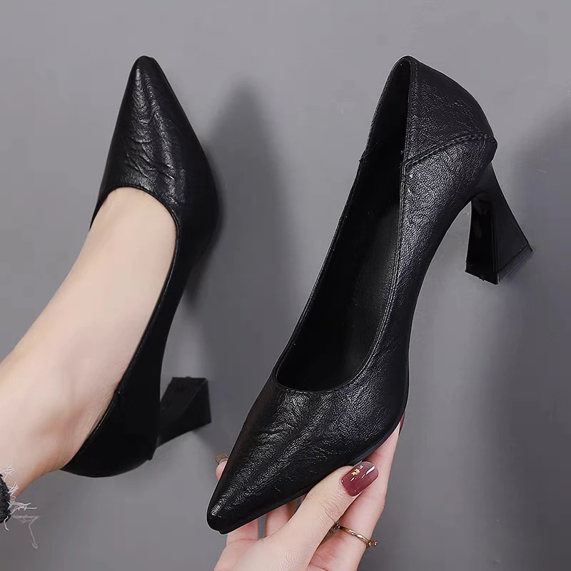 礼仪高跟鞋女软底久站不累脚空乘正装通勤职业黑色工作气质单鞋子