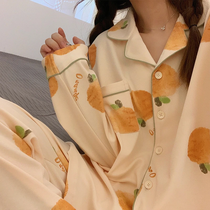 棉质睡衣女春秋季上新森系网红款长袖套装优质仿棉大码宽松家居服