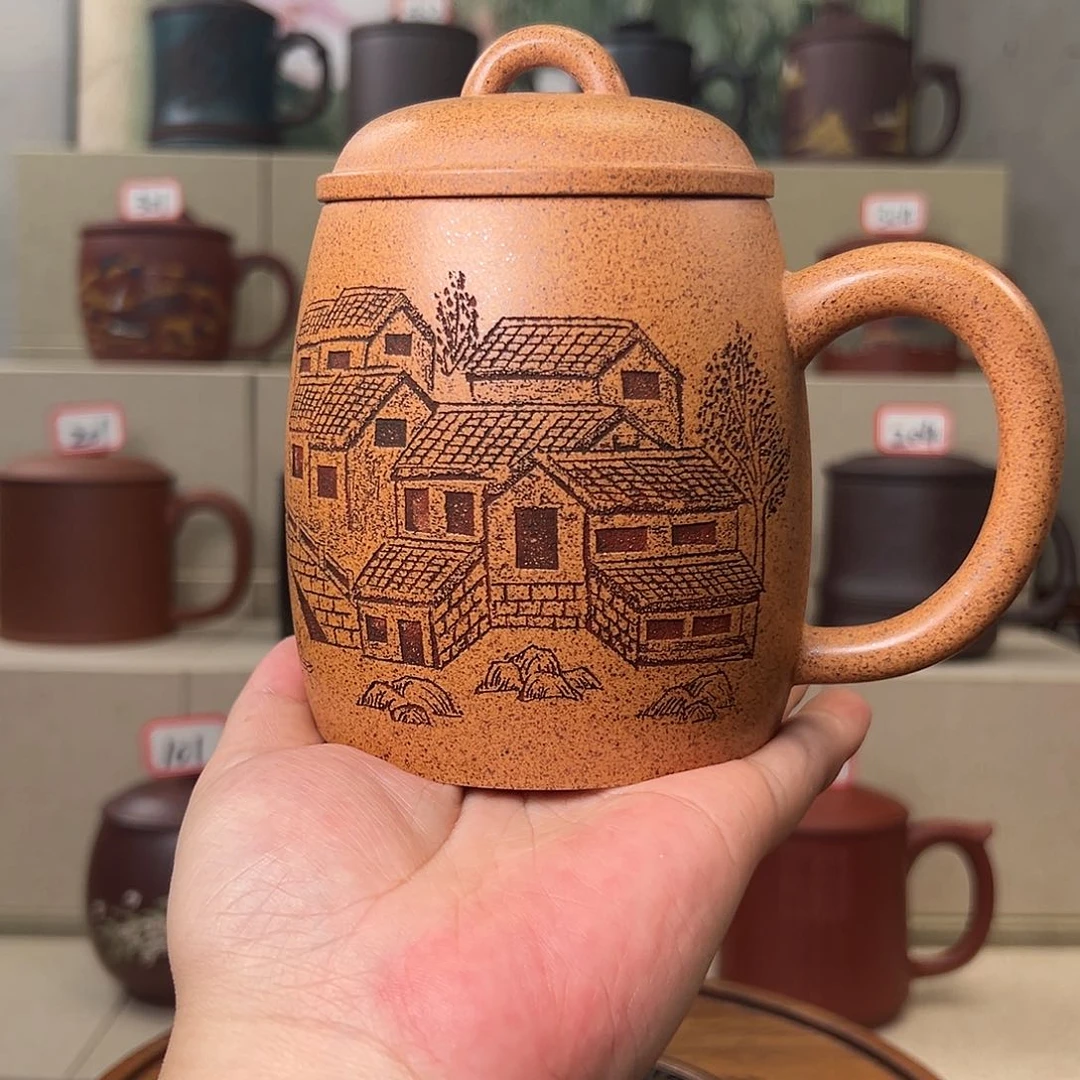 紫砂茶杯8.20。  紫砂盖杯