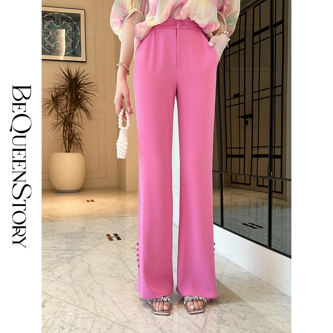 BeQueenStory【神秘嘉宾】气质休闲百搭垂感显瘦直筒休闲裤