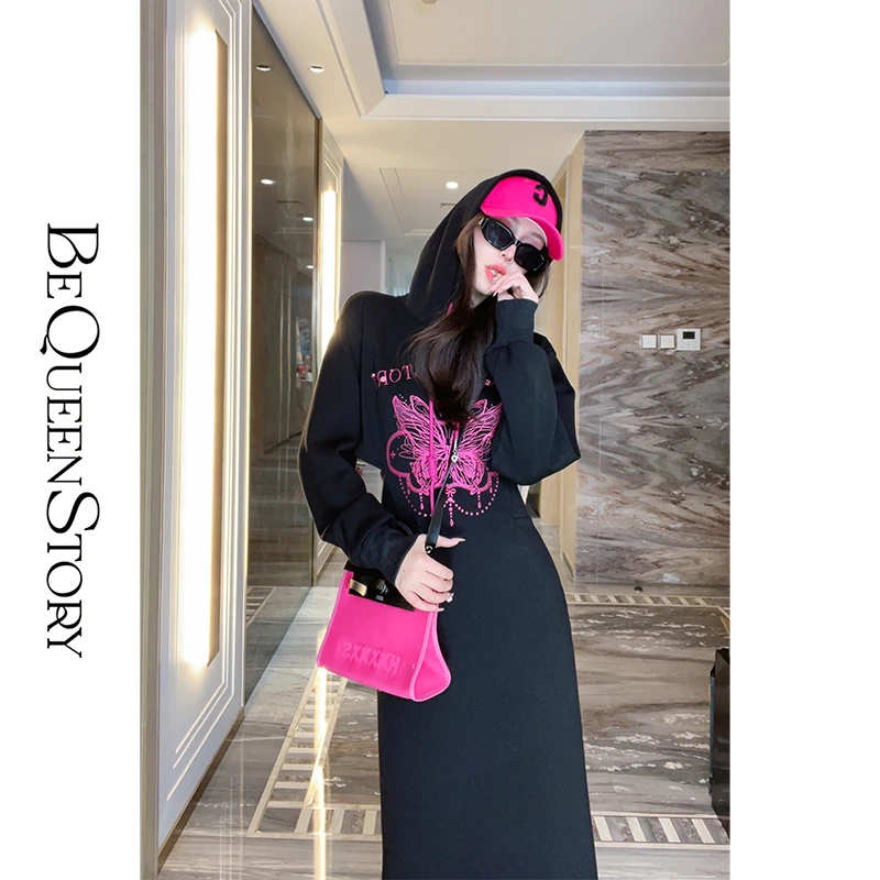 BeQueenStory【高光蝴蝶】韩版气质设计感减龄宽松显瘦秋冬卫衣