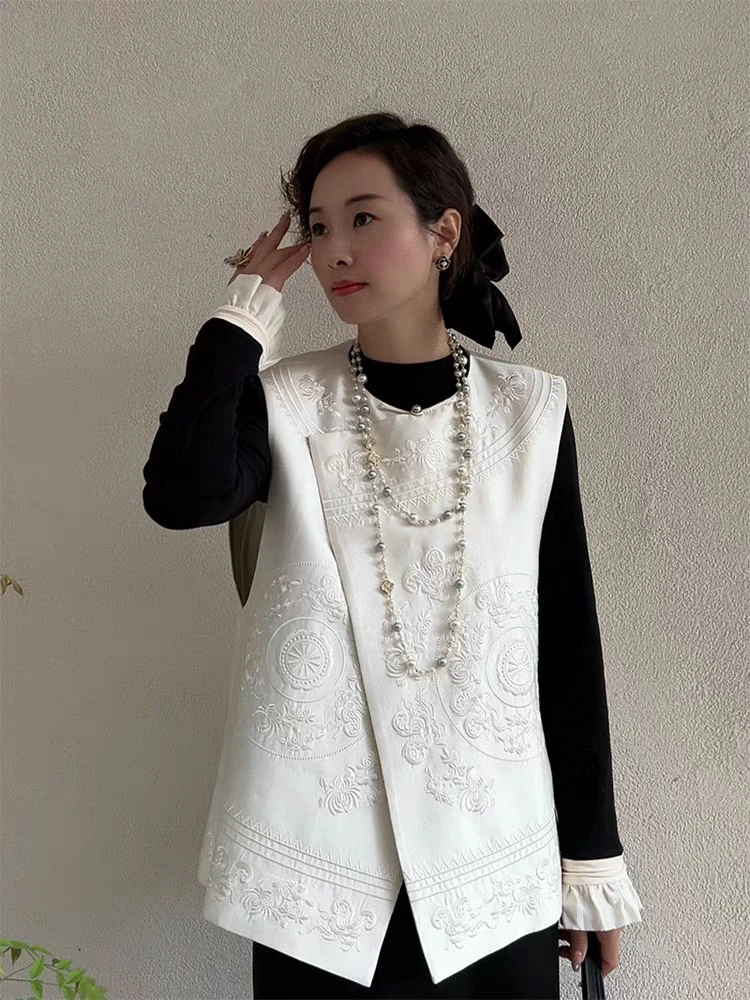 新中式高级感不规则马甲