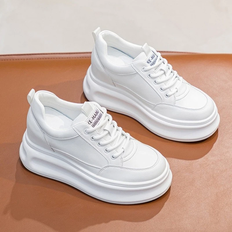 9cm内增高小白鞋子女2024新款夏春秋休闲运动小个子松糕厚底女鞋