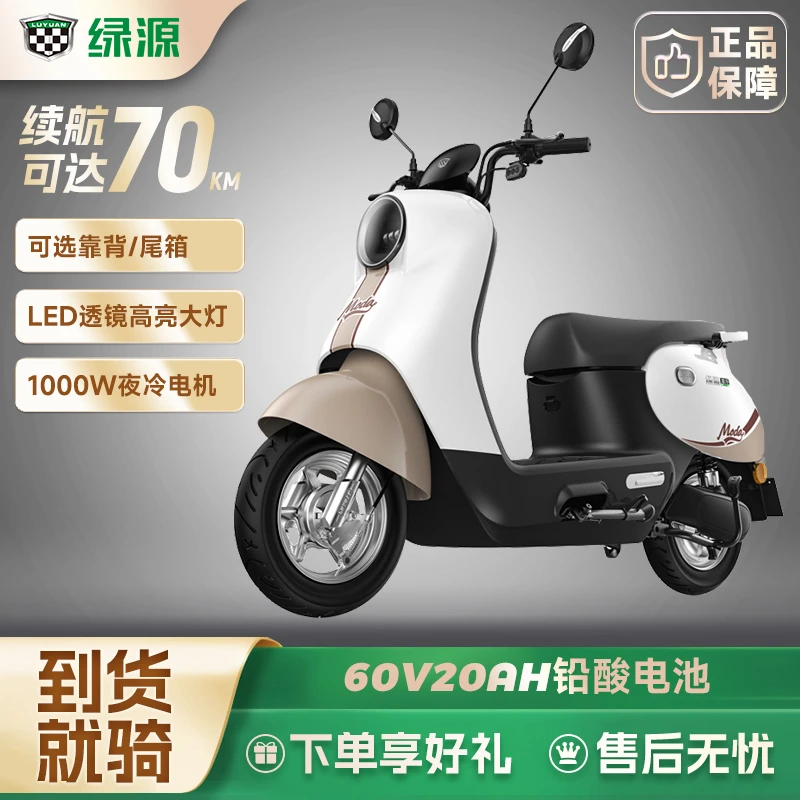 Luyuan/绿源【MODA C1】60V20A电动车铅酸电动摩托车代步长跑电瓶车