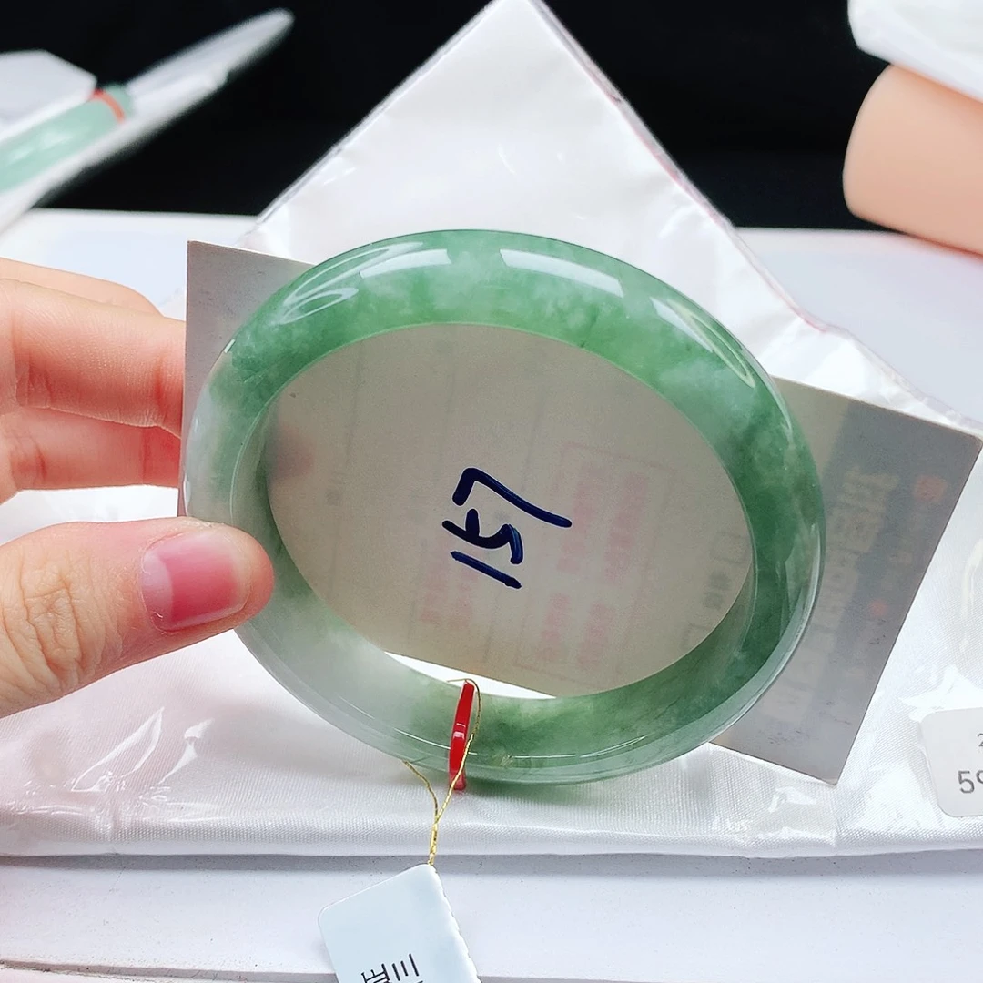 翡翠手镯未镶嵌缅甸天然a货手镯59+