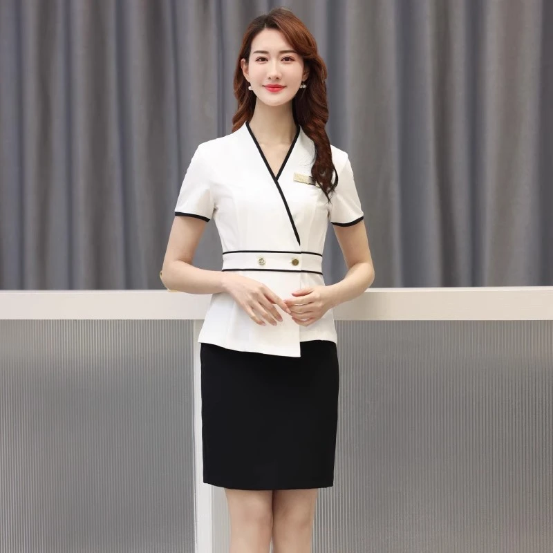 皮肤管理轻医美容院工作服女裙套装高端新SPA养生会所美容师工衣