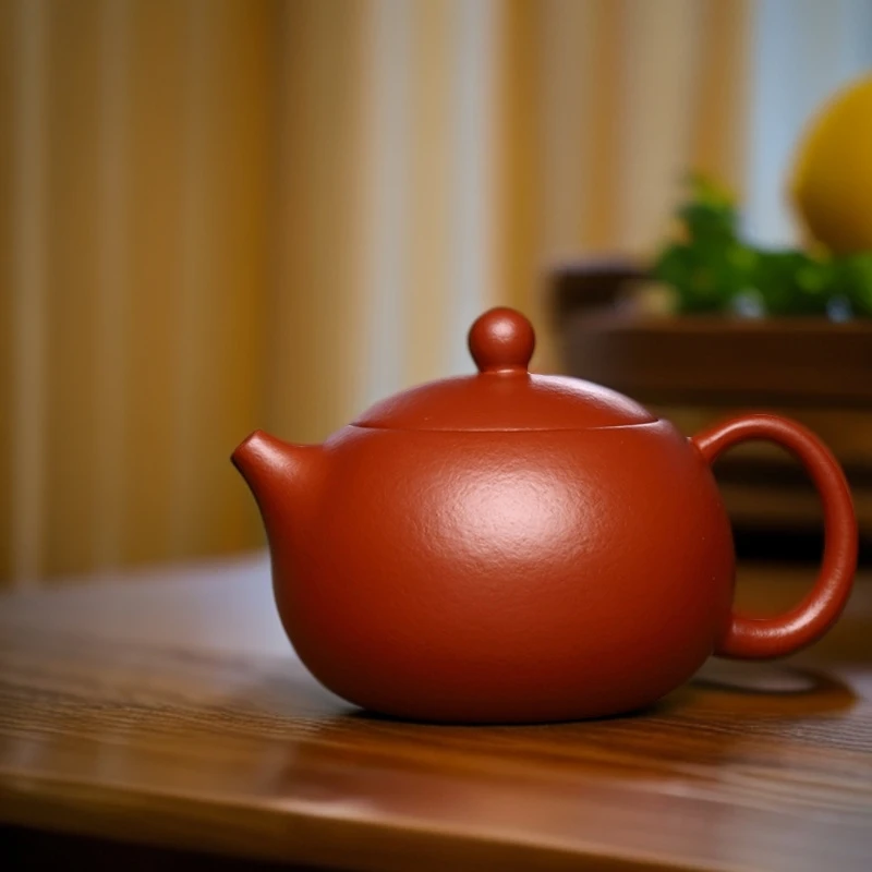 宜兴紫砂壶名家手工制作紫砂壶原矿朱泥西施壶家用功夫茶具礼盒装