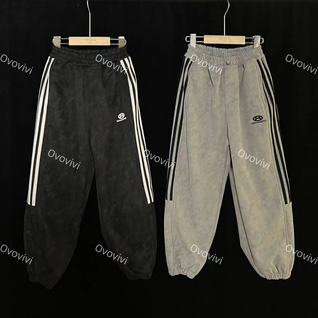 2024冬季新款中大童加绒加厚脏脏裤7081