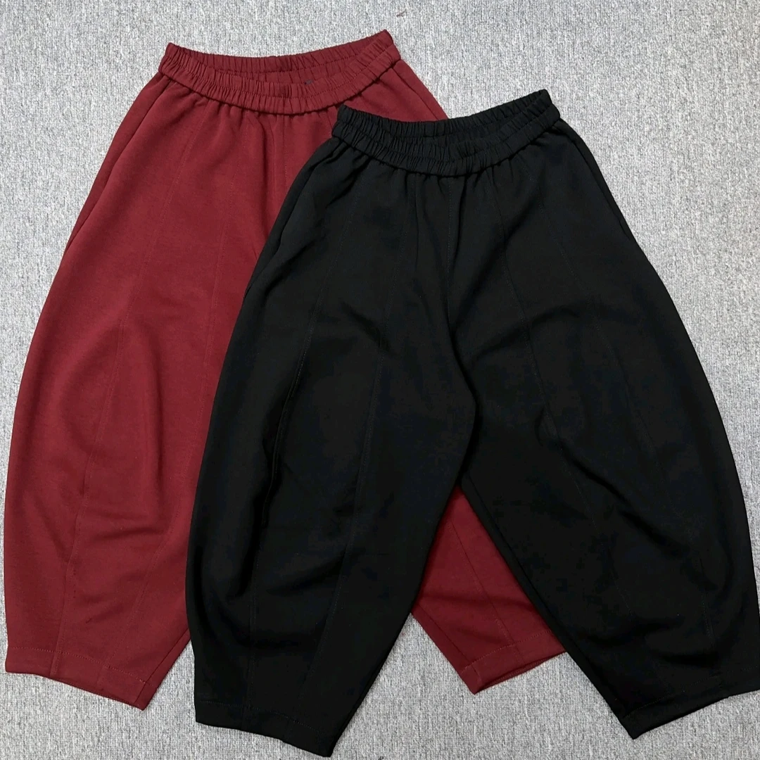 金姐优选2024新款休闲时尚宽松加绒加厚花苞裤