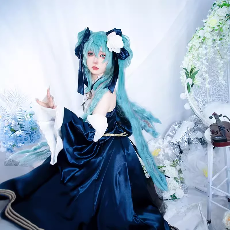 初音cos服未来39晚会望月礼服cosplay服装miku佯装华丽礼服全套