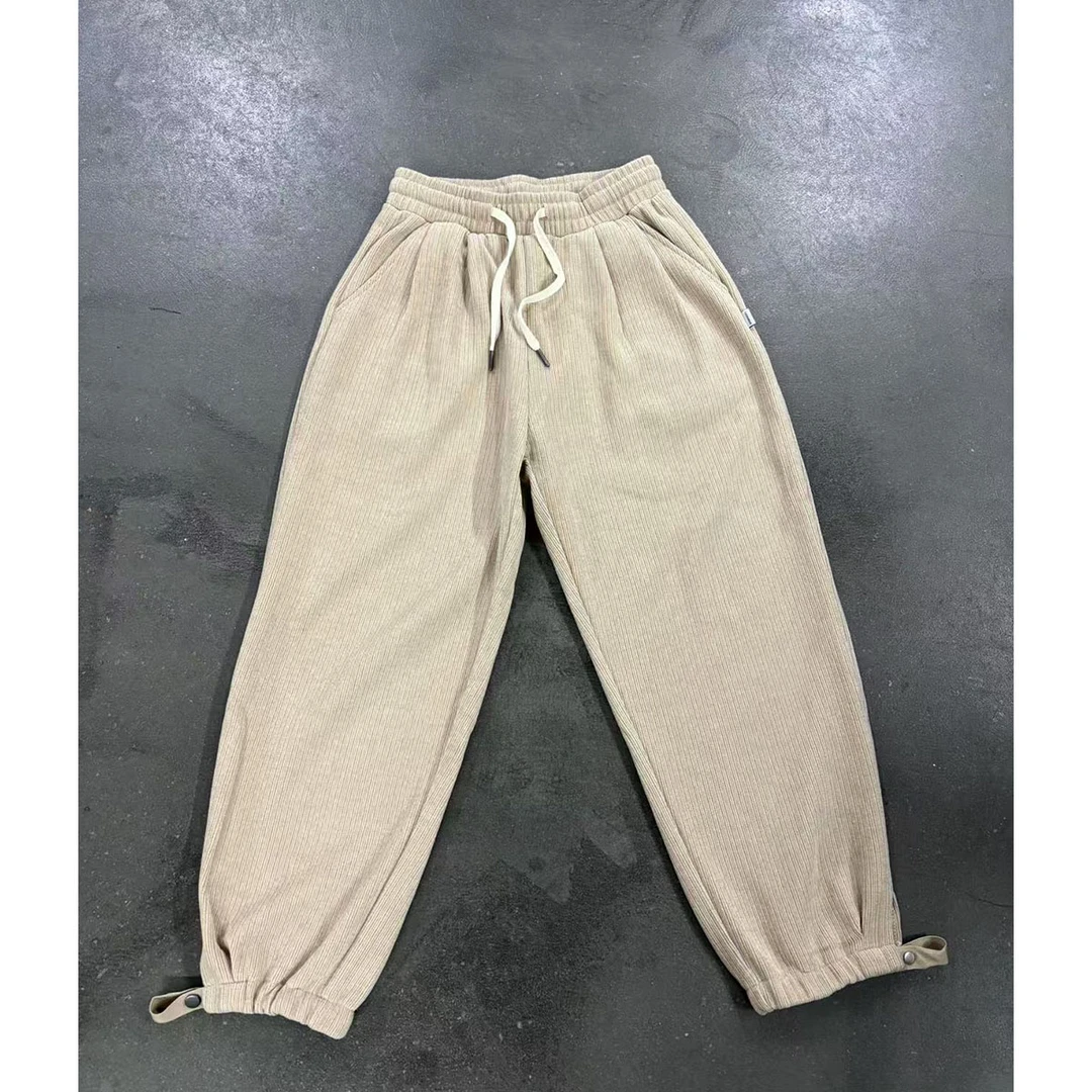 秋冬新款复古休闲日系简约收脚潮流百搭中性灯芯绒休闲裤 LF23281