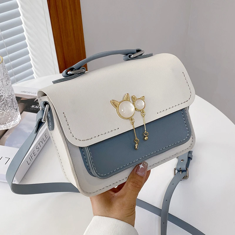 diy手工编织包包自制材料包亲手做单肩斜挎女包潮流拼色小方包春